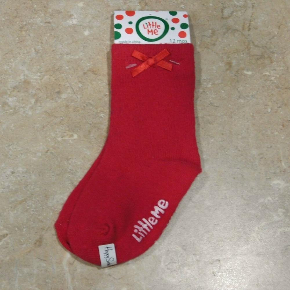 Happy Socks Little Me Red Cotton Socks Gripper